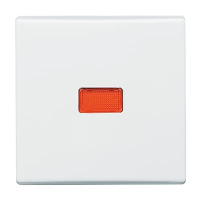 BUSCH-JAEGER 2107-34 Wippe mit roter Kalotte für Schalter/Taster, 1-fach Allwetter 44® alpinweiß glänzend