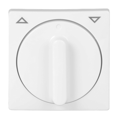 BUSCH-JAEGER 2542 DR-914 Zentralscheibe mit Aufdruck Symbol "Pfeile" für Jalousie, Drehknopf Busch-balance® SI alpinweiß glänzend