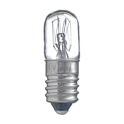 BUSCH-JAEGER 8340 Glühlampe mit E 10 Gewinde lichtstark, für Lichtsignale weiß Glühlampe, 12.5 mA, 240 V