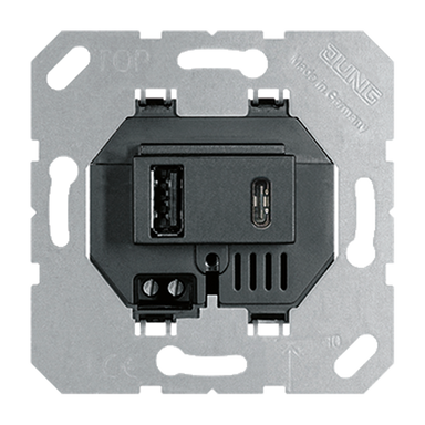 JUNG USB15CASW USB-Spannungsversorgung Serie USB-Ladegeräte schwarz
