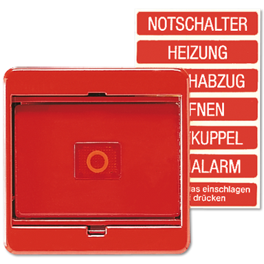 JUNG 561GLRT Abdeckung/Bedienelement für Installationsschalterprogramme Serie LS 990 rot (mit roter Wippe)