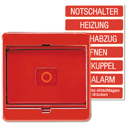 JUNG 561GLRT Abdeckung/Bedienelement für Installationsschalterprogramme Serie LS 990 rot (mit roter Wippe)