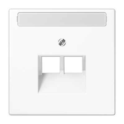 JUNG LS969-2NAUAWW Einsatz/Abdeckung für Kommunikationstechnik Serie LS 990 alpinweiß