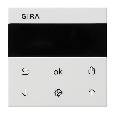 GIRA 536603 System 3000 Jalousie- und Schaltuhr Display, Reinweiß glänzend