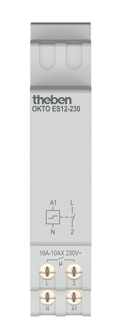 Theben, OKTO ES12-230, Elektronischer Stromstoßschalter mit 1 Kanal/Kontakt (Schließer).