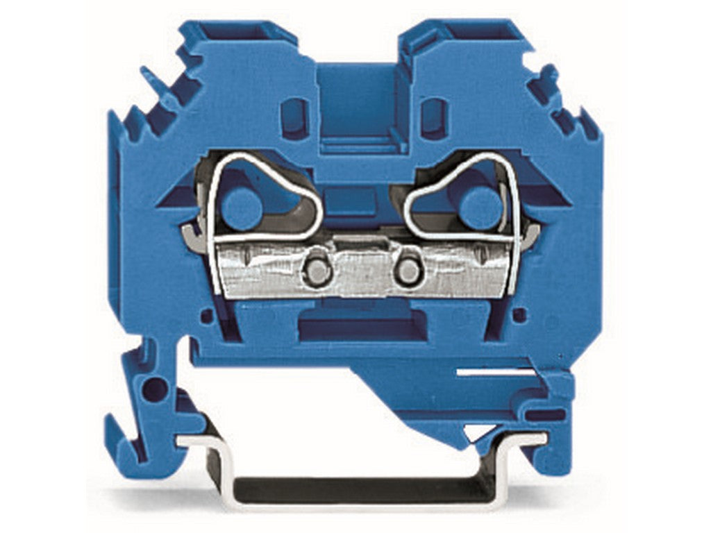 WAGO 282-104 2-Leiter-Durchgangsklemme 6 mm² für Anwendungen Ex i geeignet CAGE CLAMP® blau