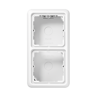 JUNG Aufputz-Kappe 2fach, Serie CD, alpinweiß