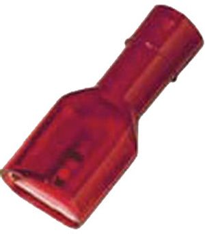 Intercable  VollIsolierte Flachsteckhülse 0,5-1qmm 2,8 x 0,8 rot Messing