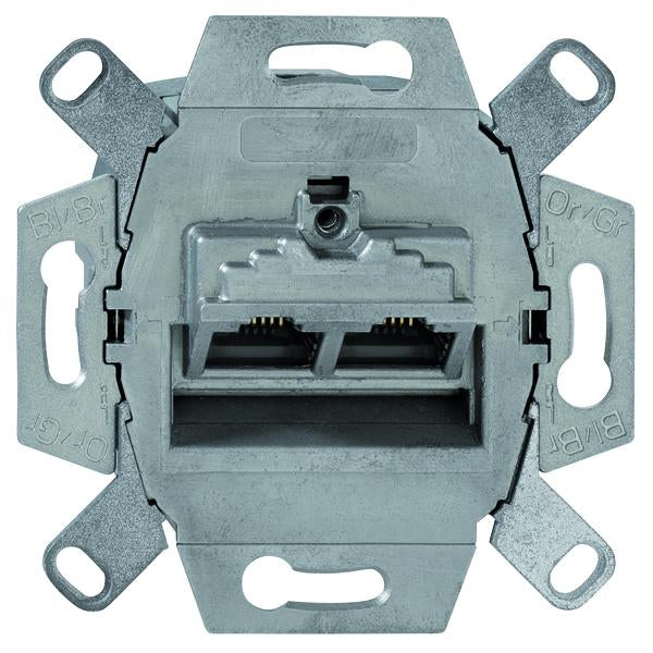 Rutenbeck ClassEA iso 2-fach-Anschlussdose, geschirmt, mit abbrechbarem Metalltragring