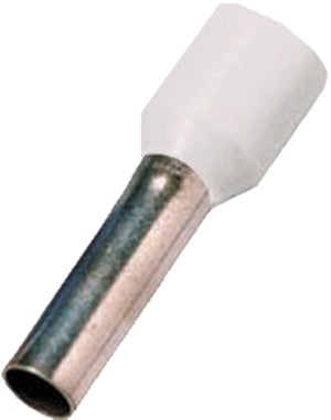 Intercable  Isolierte Aderendhülse DIN 46228 Teil 4, 0,5qmm 8 mm Länge verzinnt weiß