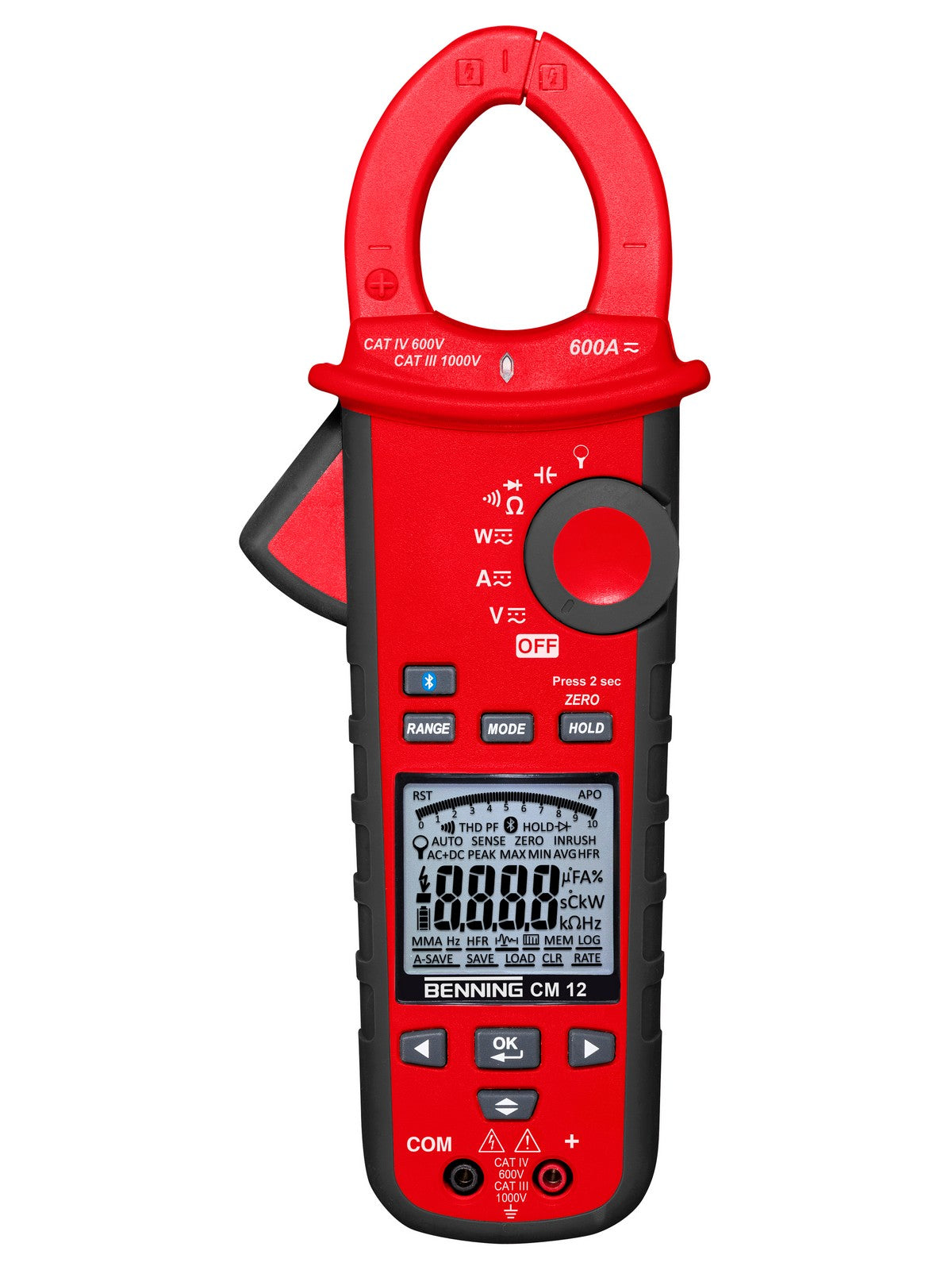 TRUE RMS-Digital-Leistungs-Stromzangen-Multimeter von Benning mit Logging-Funktion und Bluetooth®-Schnittstelle.