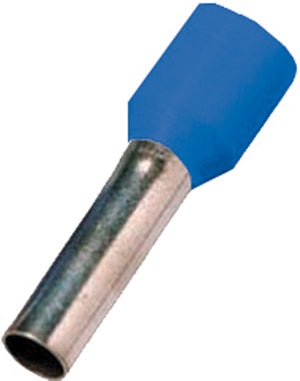 Intercable  Isolierte Aderendhülse DIN 46228 Teil 4, 2,5qmm 8 mm Länge verzinnt blau