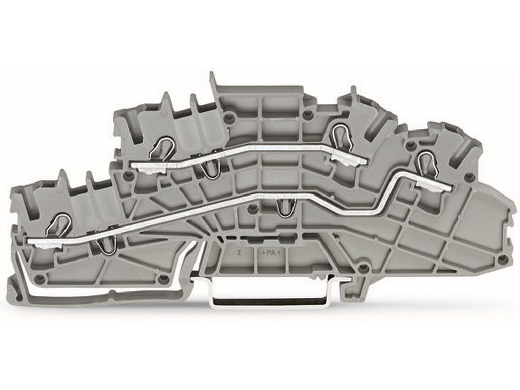 WAGO 2003-6642 Installationsetagenklemme mit Betätigungsöffnung 2,5 mm² Push-in CAGE CLAMP® grau