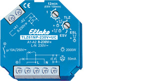 Eltako  Treppenlicht-Zeitschalter 230V+UC. 1 Schließer nicht potenzialfrei 10A/250VAC