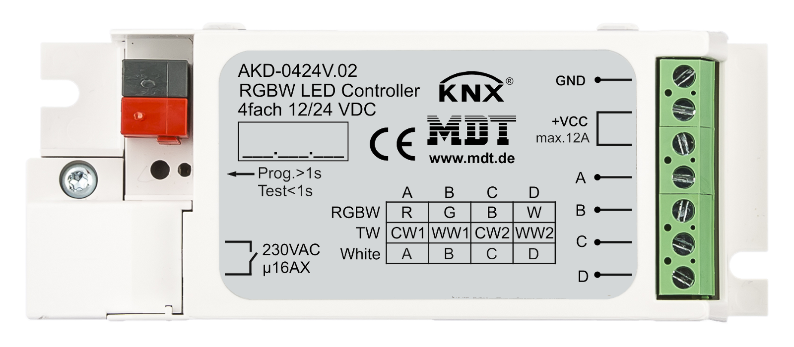 MDT LED Controller 4-Kanal 3/6A, RGBW