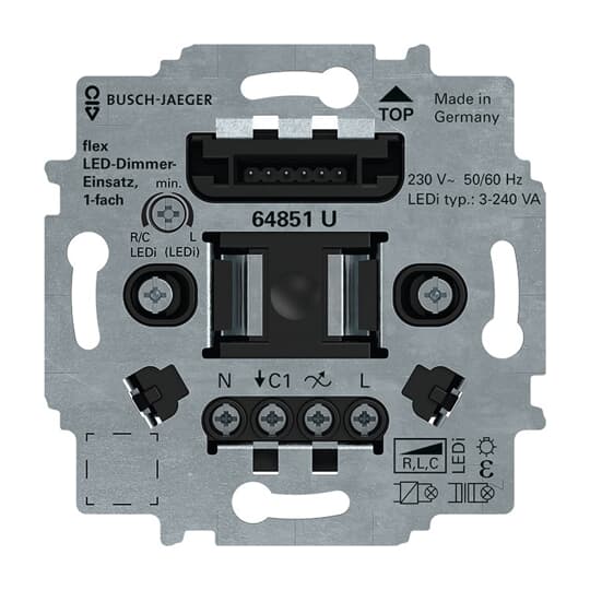 BUSCH-JÄGER LED-Dimmer-Einsatz flex, 1-fach UP, LED, 3-240VA