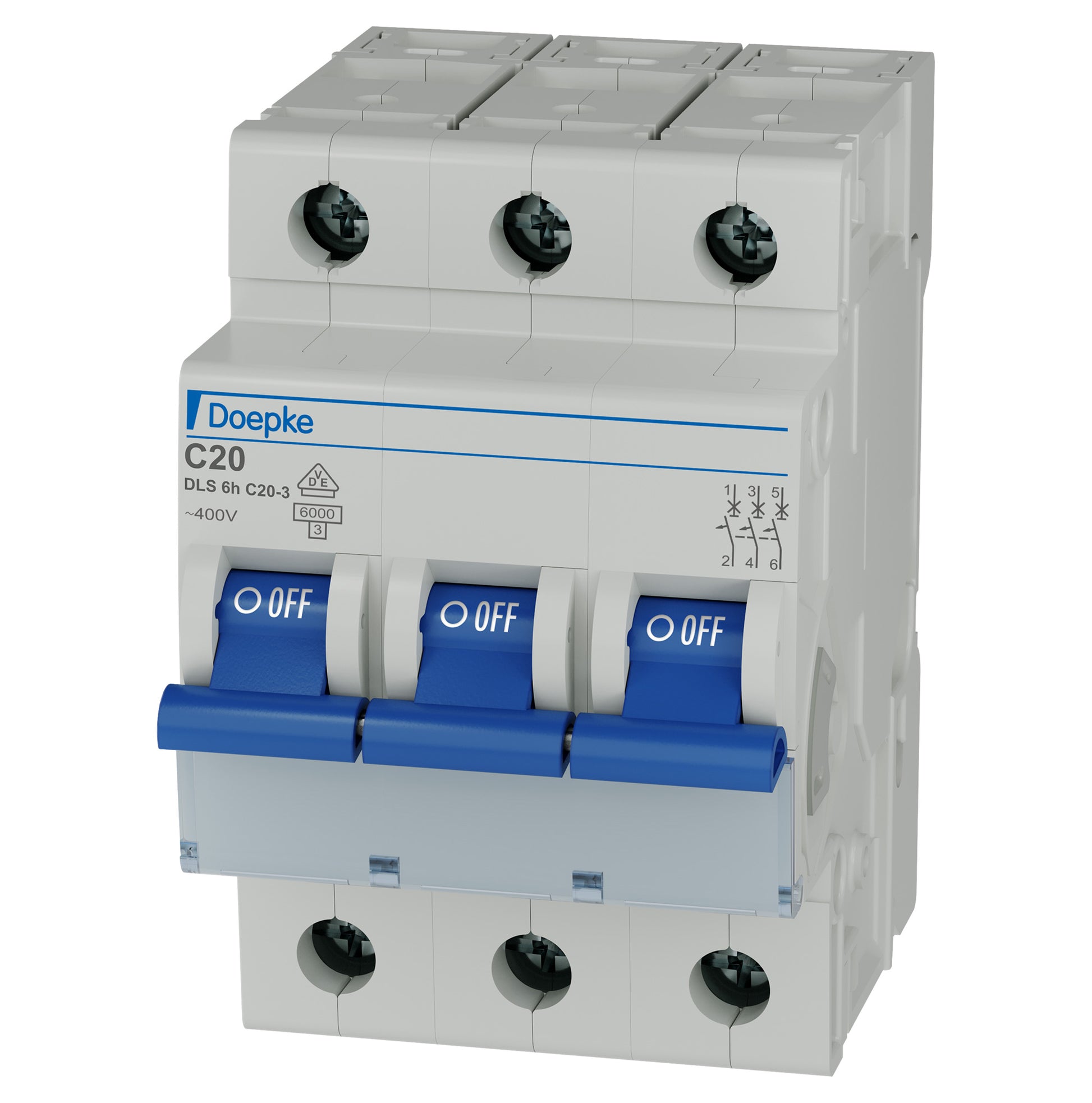 Doepke Doepke LS-Schalter 3p, C-Char, 400 V/20 A AC, 6 kA