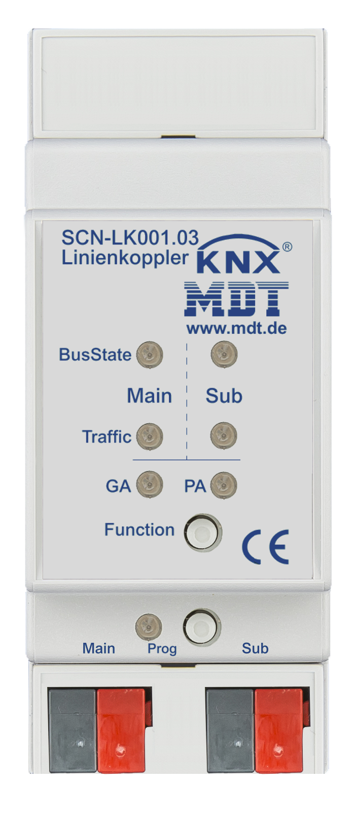 MDT Bereichs-/ Linienkoppler mit Data Secure, 2TE, REG