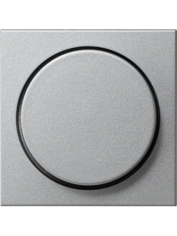 GIRA 065026 Abdeckung mit Knopf für Dimmer und elektronisches Potentiometer, Farbe Alu