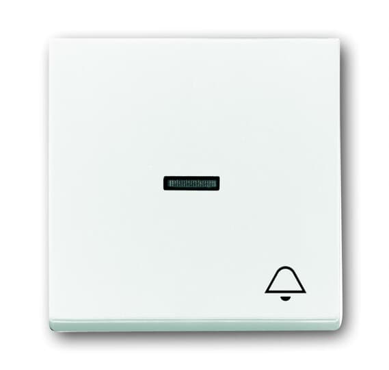 BUSCH-JÄGER Wippe mit Aufdruck mit kleiner transparenter Kalotte