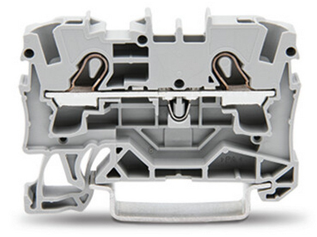 WAGO 2004-1201 2-Leiter-Durchgangsklemme 4 mm² Ex e II geeignet Push-in CAGE CLAMP® grau