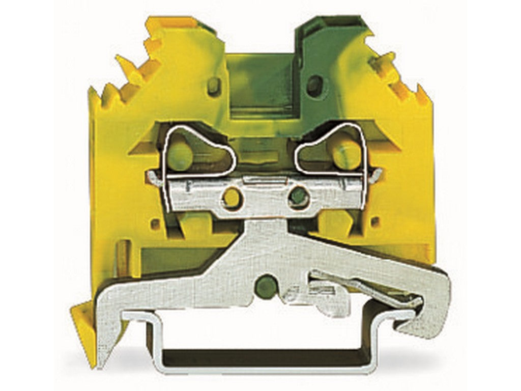 WAGO 281-107 2-Leiter-Schutzleiterklemme 4 mm² CAGE CLAMP® grün-gelb