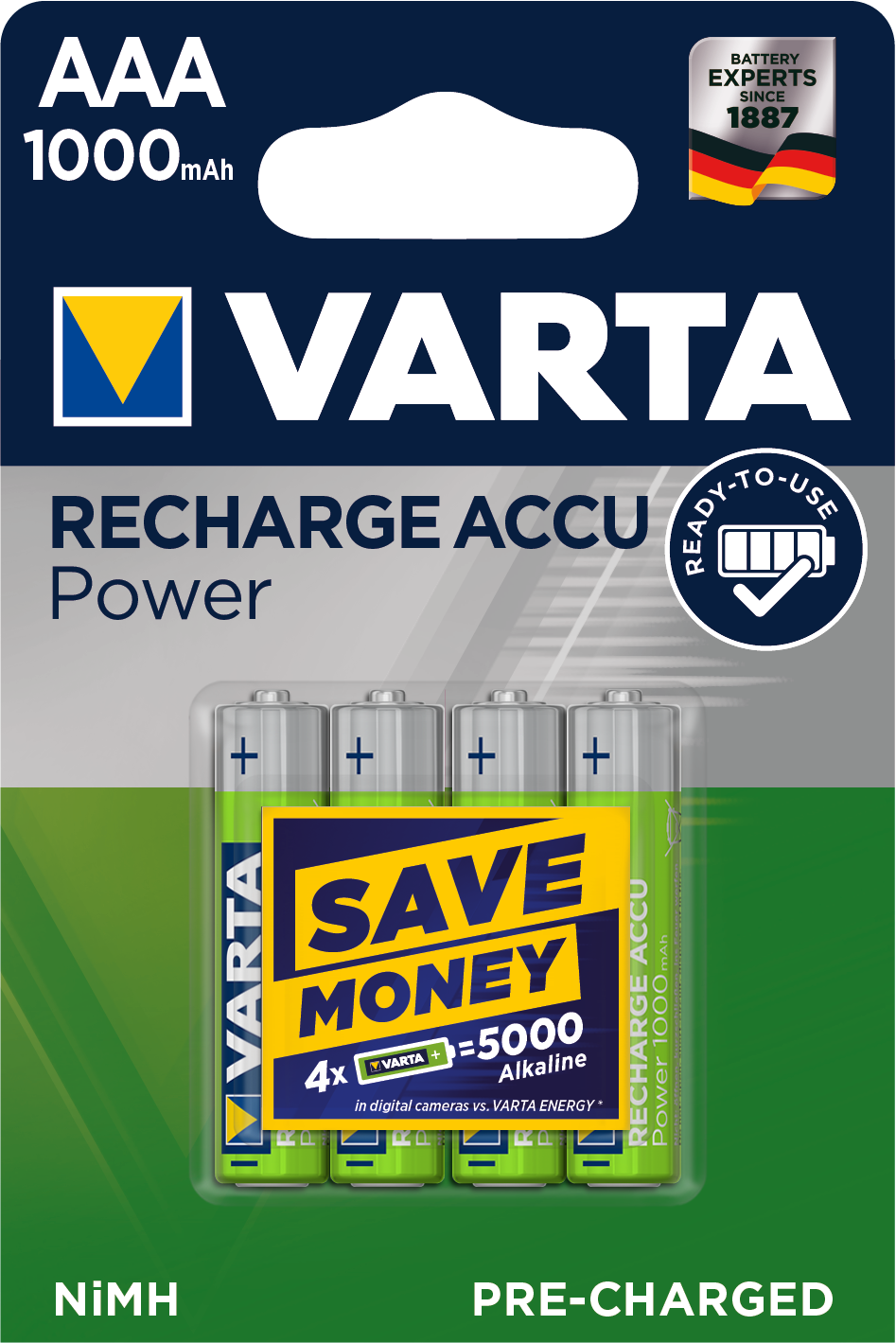 Recharge Accu Power Baterie von Varta.