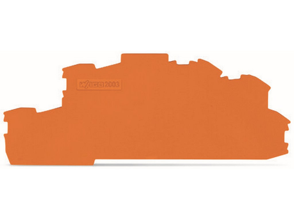 WAGO 2003-6693 Abschluss- und Zwischenplatte 1mm dick orange nur für den Einsatz mit Sicherungssteckern