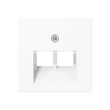 JUNG Abdeckung für IAE/UAE-Anschlussdosen 2 x 8-polig, Thermoplast, Serie AS/A, alpinweiß