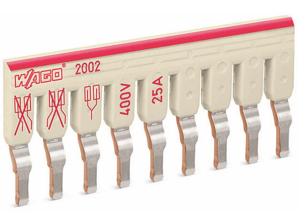 Verbindungstechnik von Wago, Reihenklemme - Brücker lichtgrau.  9-fach, isoliert.