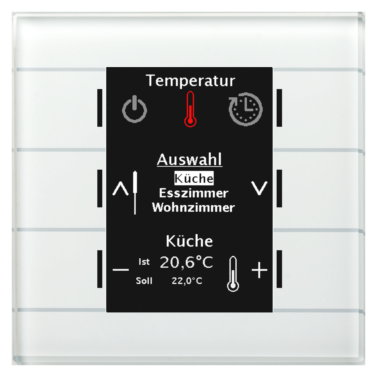 MDT Glas Bedienzentrale Smart mit Farbdisplay, Weiß