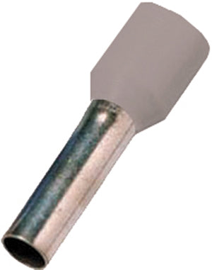 Intercable  Isolierte Aderendhülse DIN 46228 Teil 4, 0,75qmm 8 mm Länge verzinnt grau