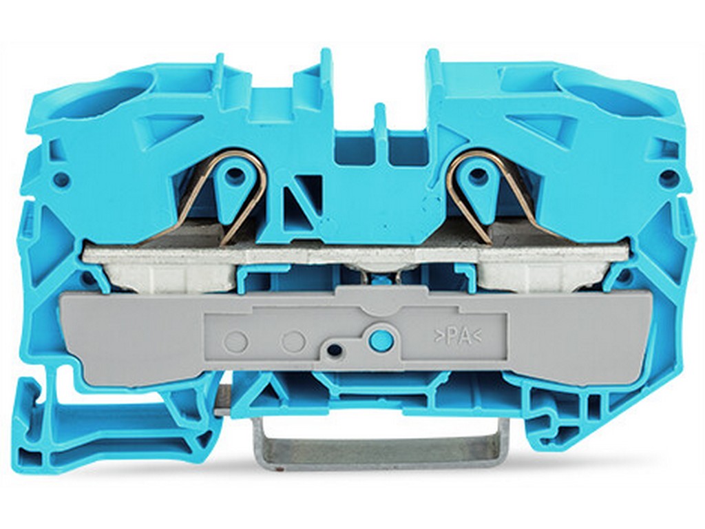 WAGO 2016-1204 2-Leiter-Durchgangsklemme 16 mm² Ex e II u. Ex i geeignet Push-in CAGE CLAMP® blau