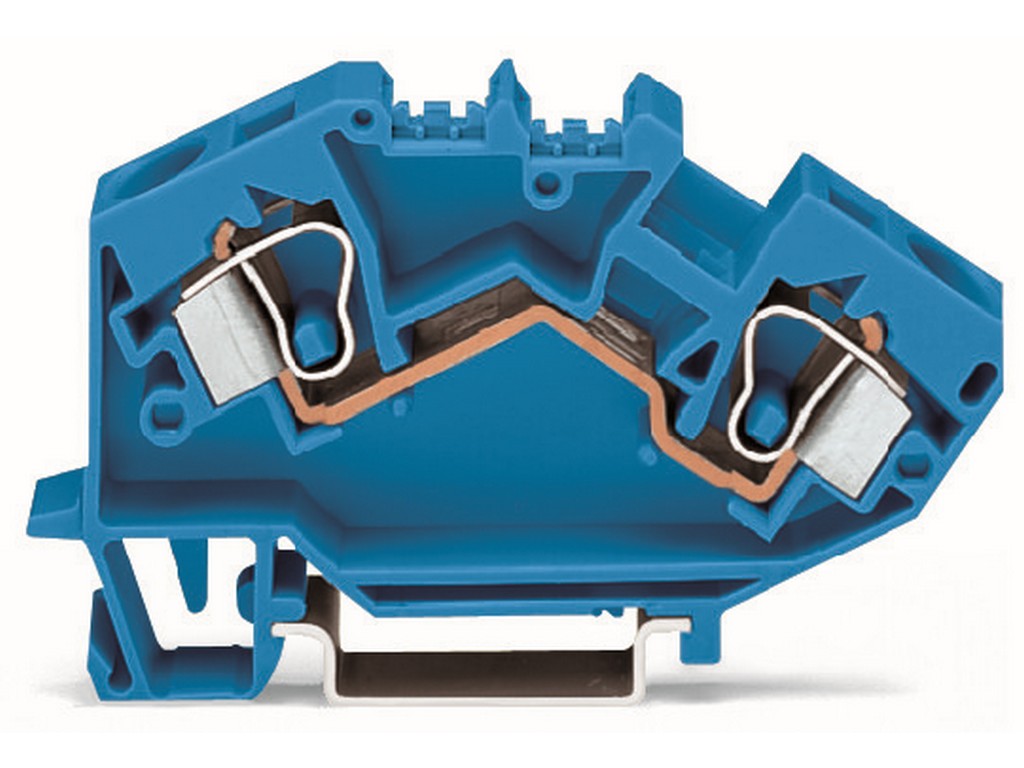 WAGO 784-604 2-Leiter-Durchgangsklemme 10 mm² Ex i geeignet CAGE CLAMP® blau