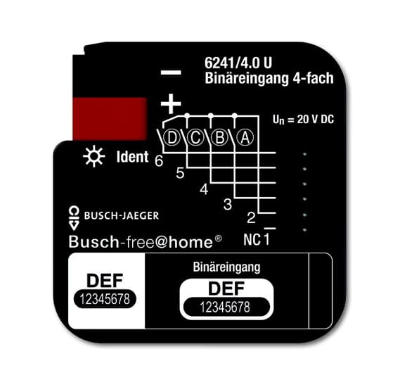 BUSCH-JÄGER 6241/4.0U Binäreingang, 4fach, UP, BJE