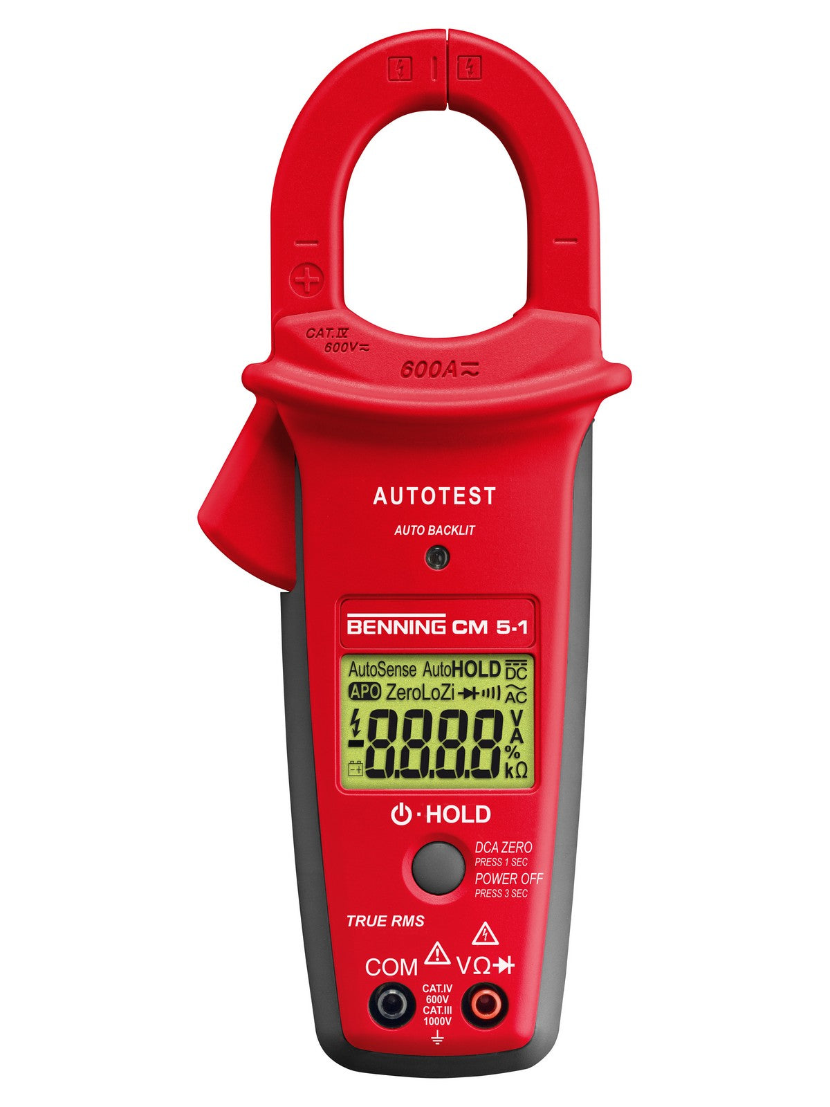 Digital-Stromzangen-Multimeter CM 5-1 von Benning mit AUTOTEST-Funktion.