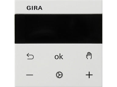 GIRA 539303 System 3000 Raumtemperaturregler Display, Reinweiß glänzend