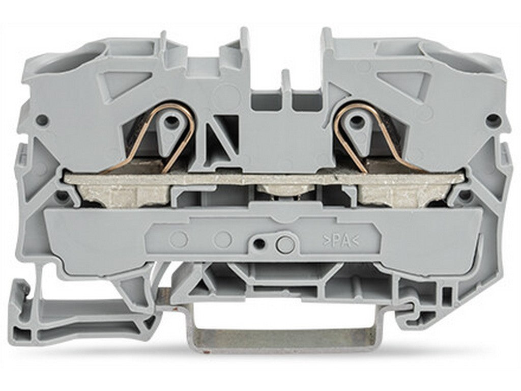 WAGO 2010-1201 2-Leiter-Durchgangsklemme 10 mm² Ex e II geeignet Push-in CAGE CLAMP® grau