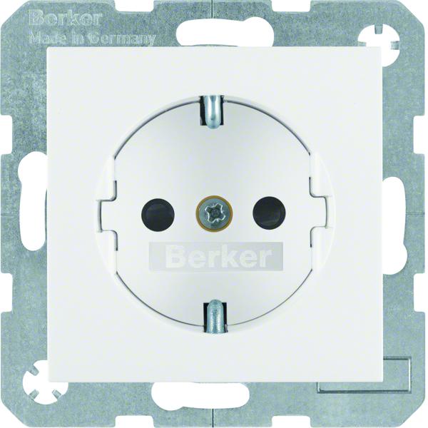 Steckdose SCHUKO mit erhöhtem Berührungsschutz S.1/B.3/B.7 polarweiß matt