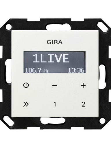 GIRA 228403 Unterputz-Radio RDS, Reinweiß glänzend
