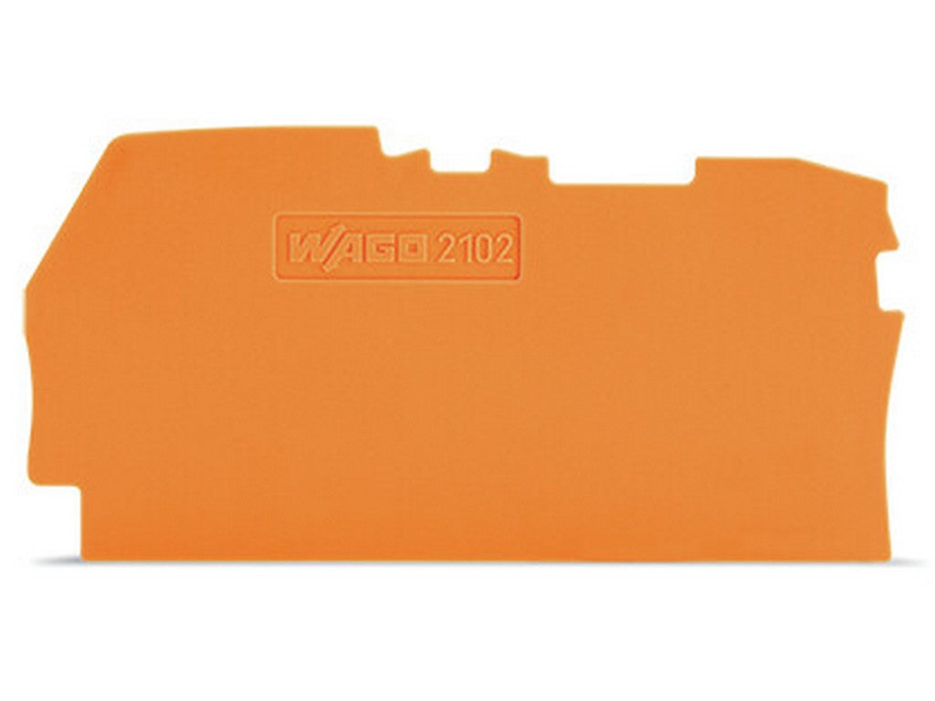 WAGO 2102-1292 Abschluss- und Zwischenplatte 0,8 mm dick orange