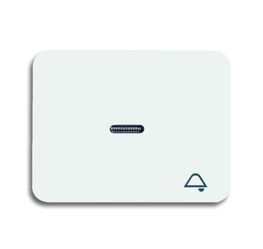 BUSCH-JÄGER Wippe mit Aufdruck mit kleiner transparenter Kalotte