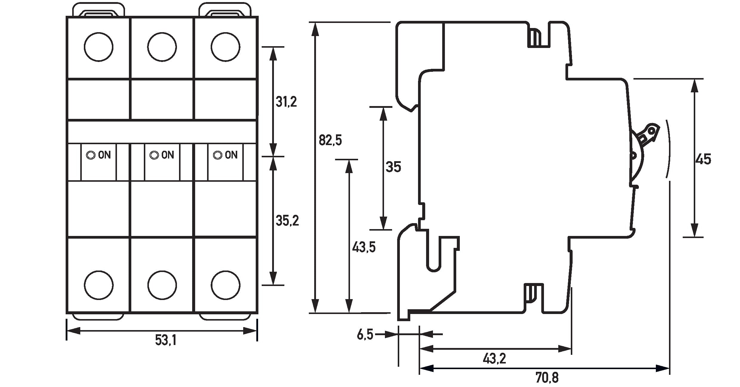 Doepke Doepke LS-Schalter 3p, K-Char, 400 V/32 A AC, 10 kA