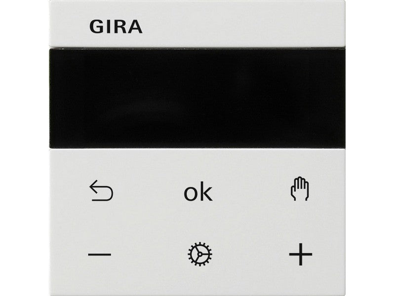GIRA 539327 System 3000 Raumtemperaturregler Display, Reinweiß seidenmatt
