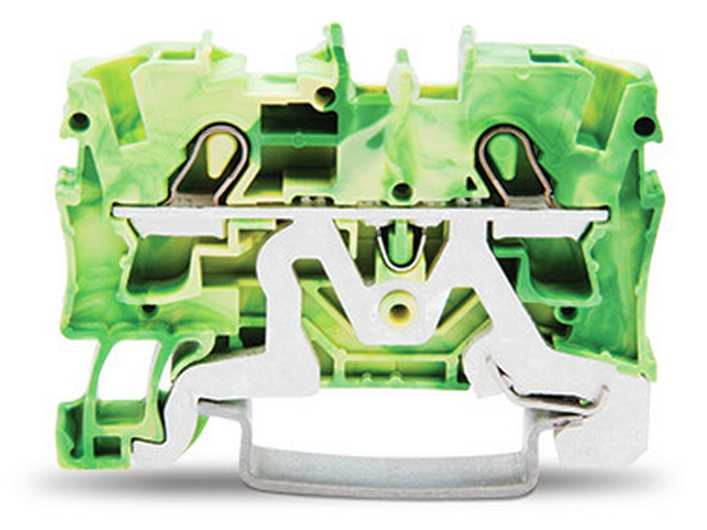 WAGO 2004-1207 2-Leiter-Schutzleiterklemme 4 mm² Ex e II geeignet Push-in CAGE CLAMP® grün-gelb