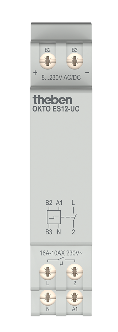 Theben, OKTO ES12-UC, Elektronischer Stromstoßschalter mit 1 Kanal/Kontakt (Schließer).