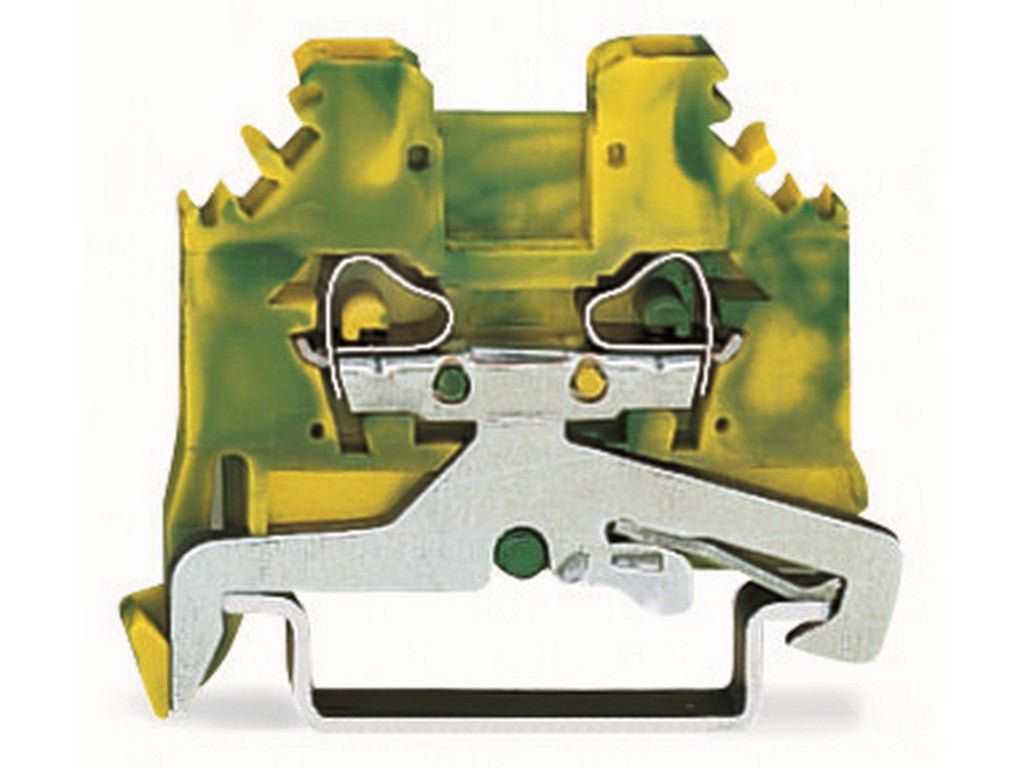 WAGO 280-107 2-Leiter-Schutzleiterklemme 2,5 mm² CAGE CLAMP® grün-gelb