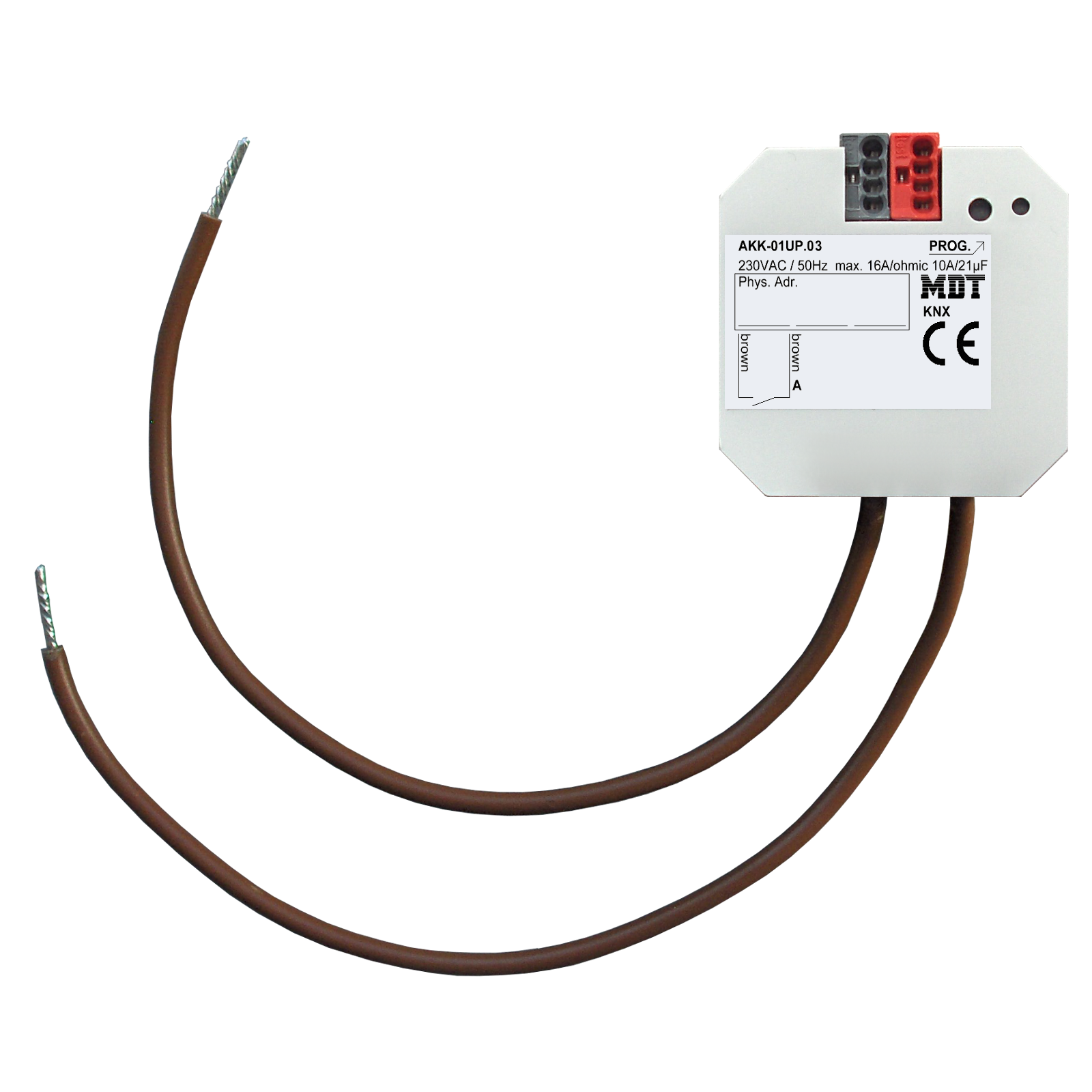 MDT Schaltaktor 1-fach, UP, 16A, 230VAC, Kompakt, 70µF, 10EVG