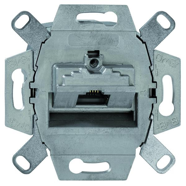 Rutenbeck Cat.6A iso 1fach-Anschlussdose, geschirmt, mit abbrechbarem Metalltragring