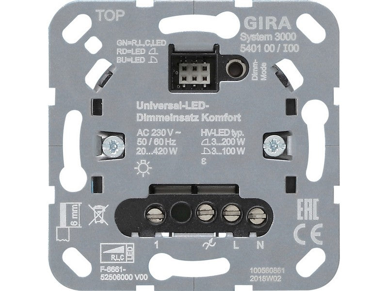 GIRA 540100 S3000 Universal-LED-Dimmeinsatz Komfort
